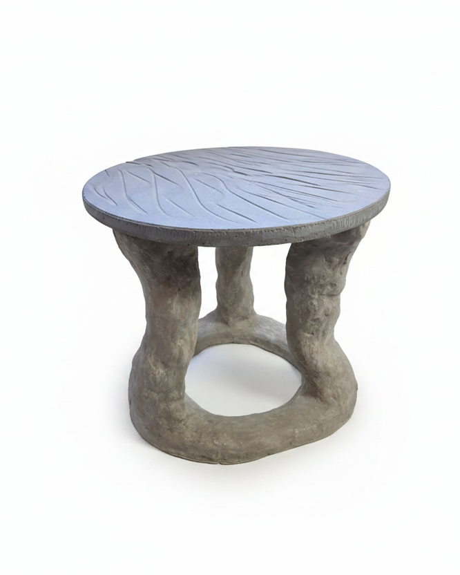 BOBBI Sculptural Table with Textured Top