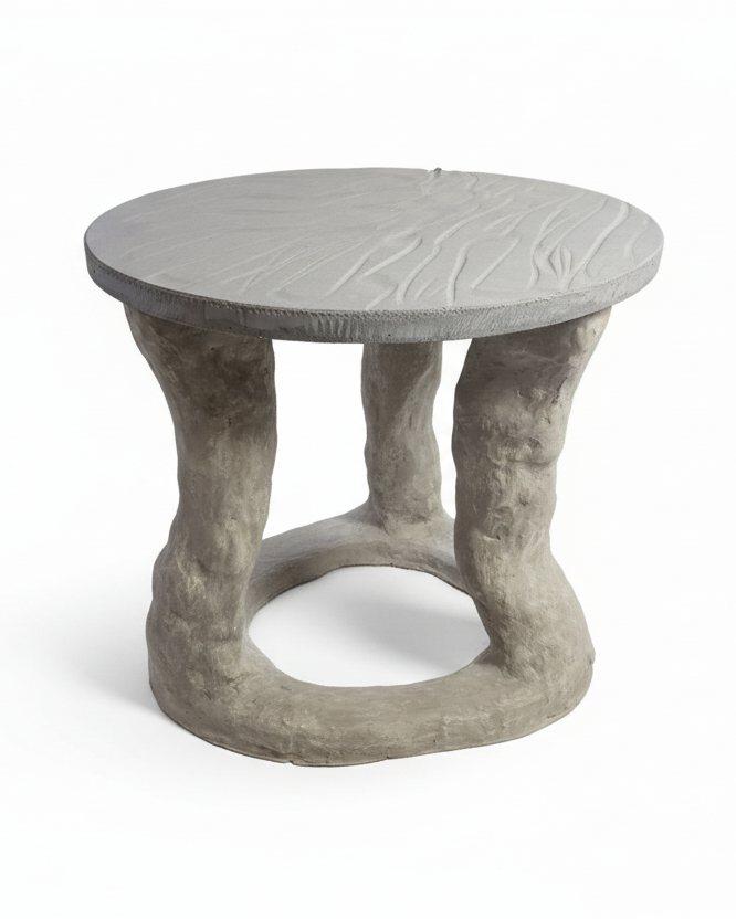 BOBBI Sculptural Table with Textured Top