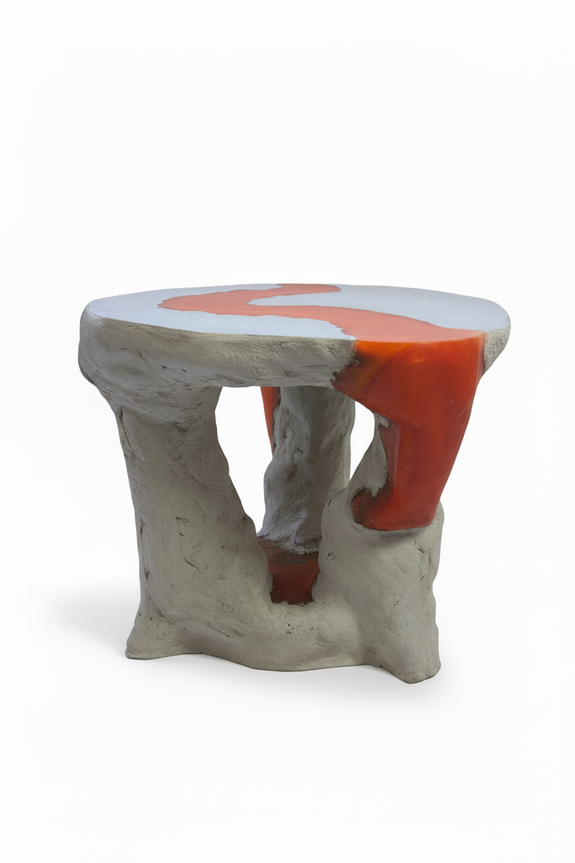 BOBBI Sculptural Concrete & Resin Monolit Table