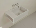 ELIZA Concrete Basin with Open Storage - Alcove Collection (50x35cm)