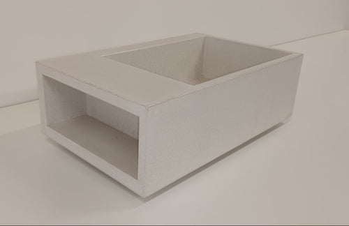 ELIZA Concrete Basin with Open Storage - Alcove Collection (50x35cm)