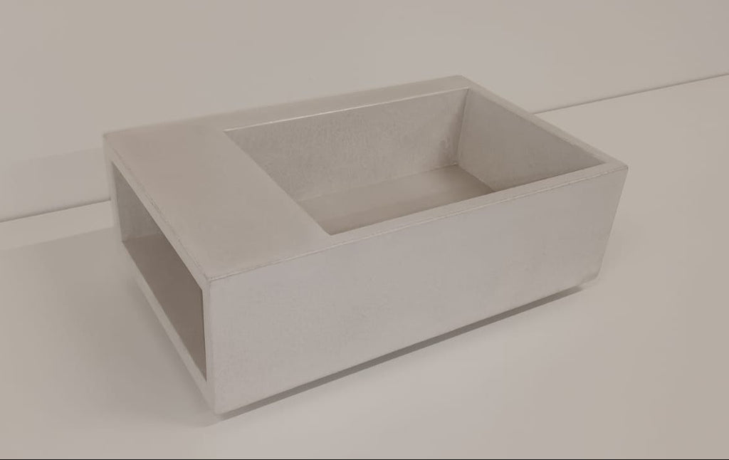 ELIZA Concrete Basin with Open Storage - Alcove Collection (50x35cm)