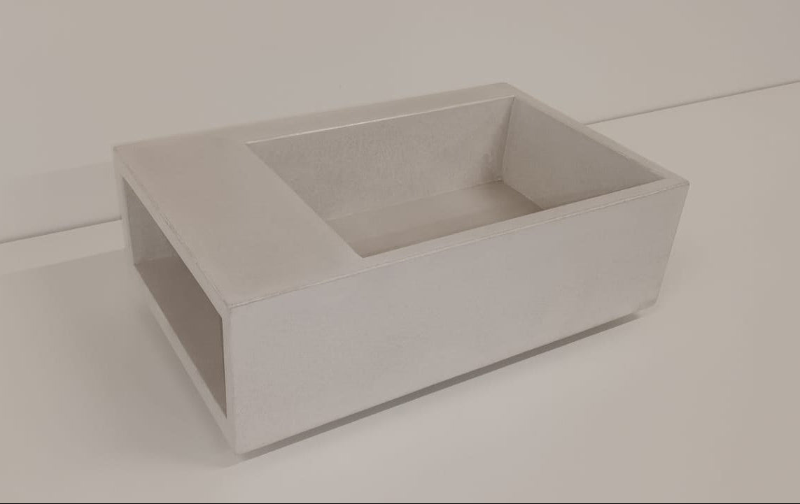 ELIZA Concrete Basin with Open Storage - Alcove Collection (50x35cm)
