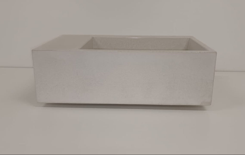 ELIZA Concrete Basin with Open Storage - Alcove Collection (50x35cm)