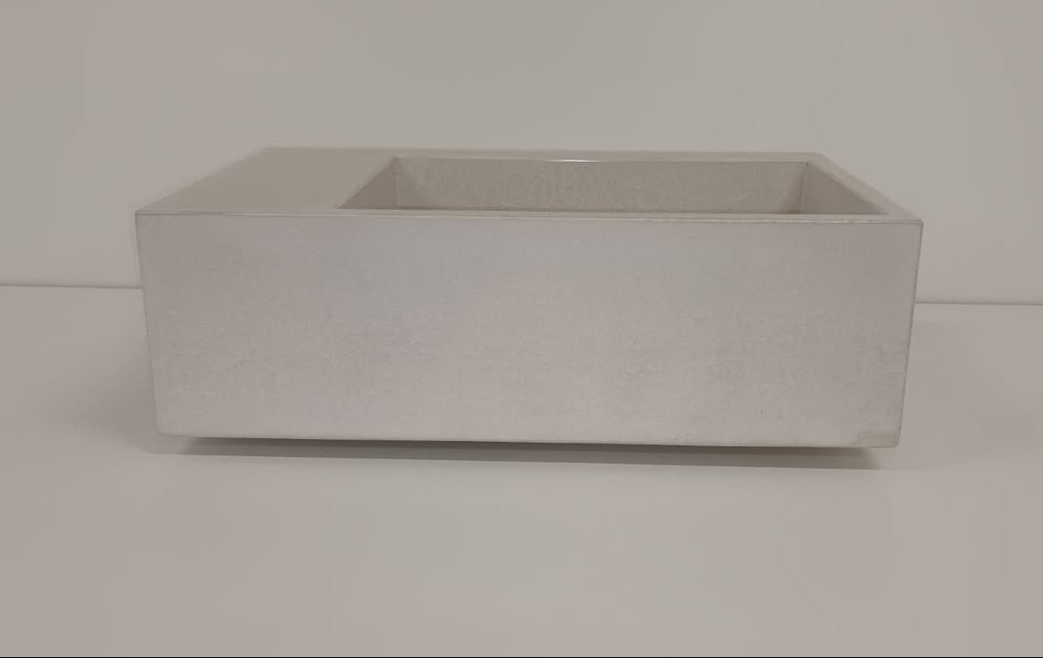 ELIZA Concrete Basin with Open Storage - Alcove Collection (50x35cm)