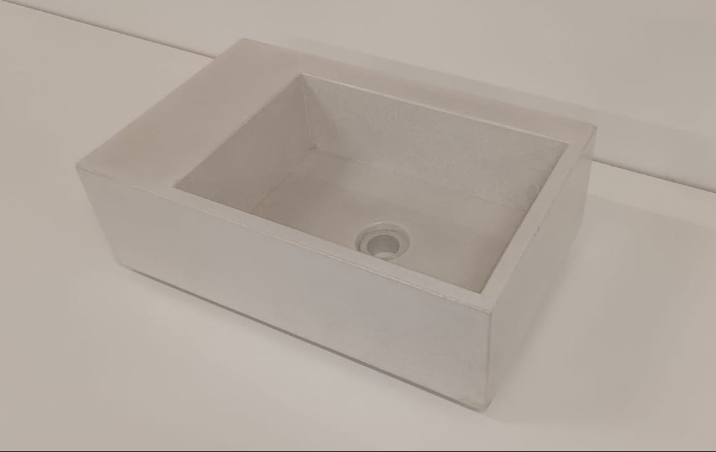 ELIZA Concrete Basin with Open Storage - Alcove Collection (50x35cm)