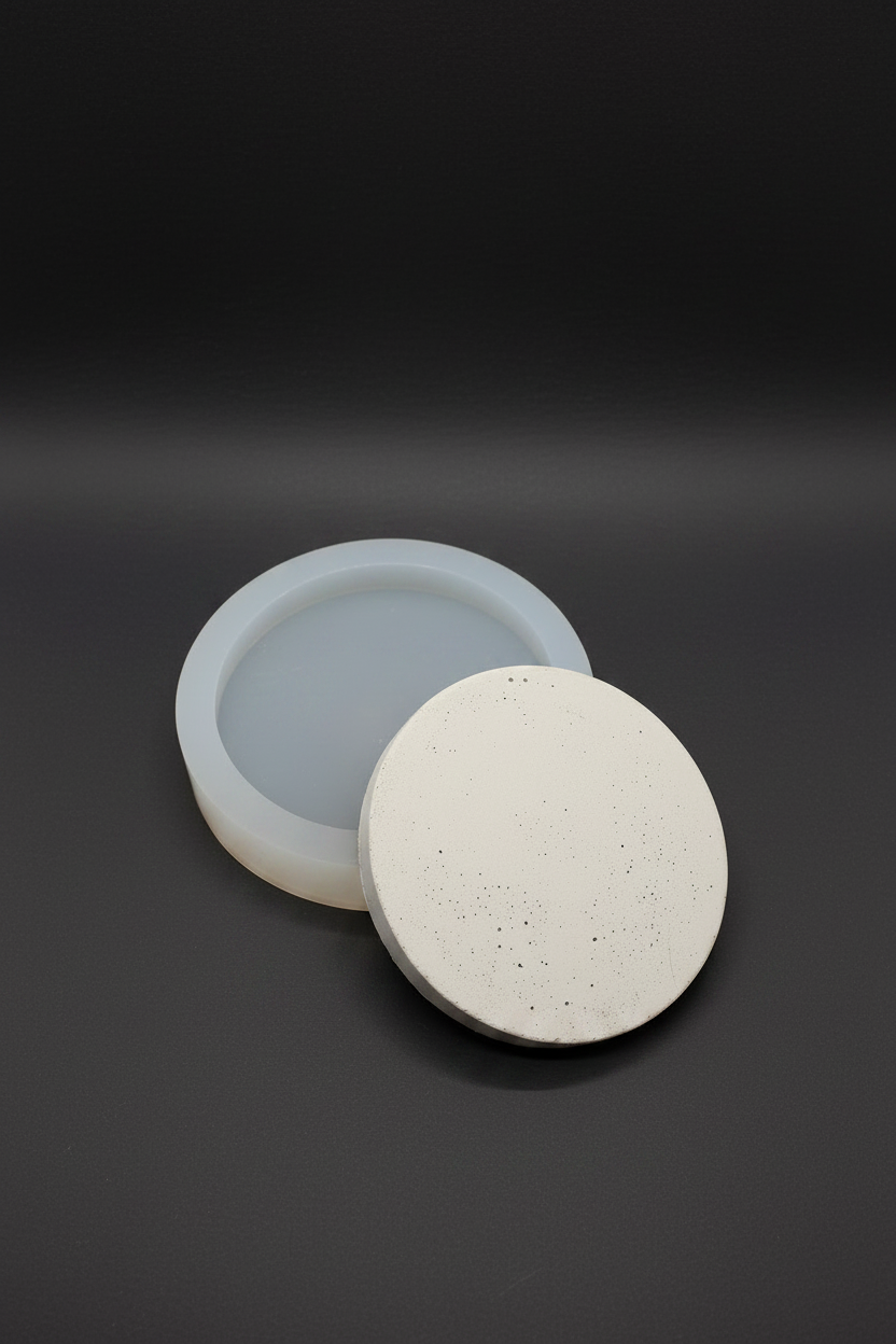 Round Concrete Coaster Silicone Mould