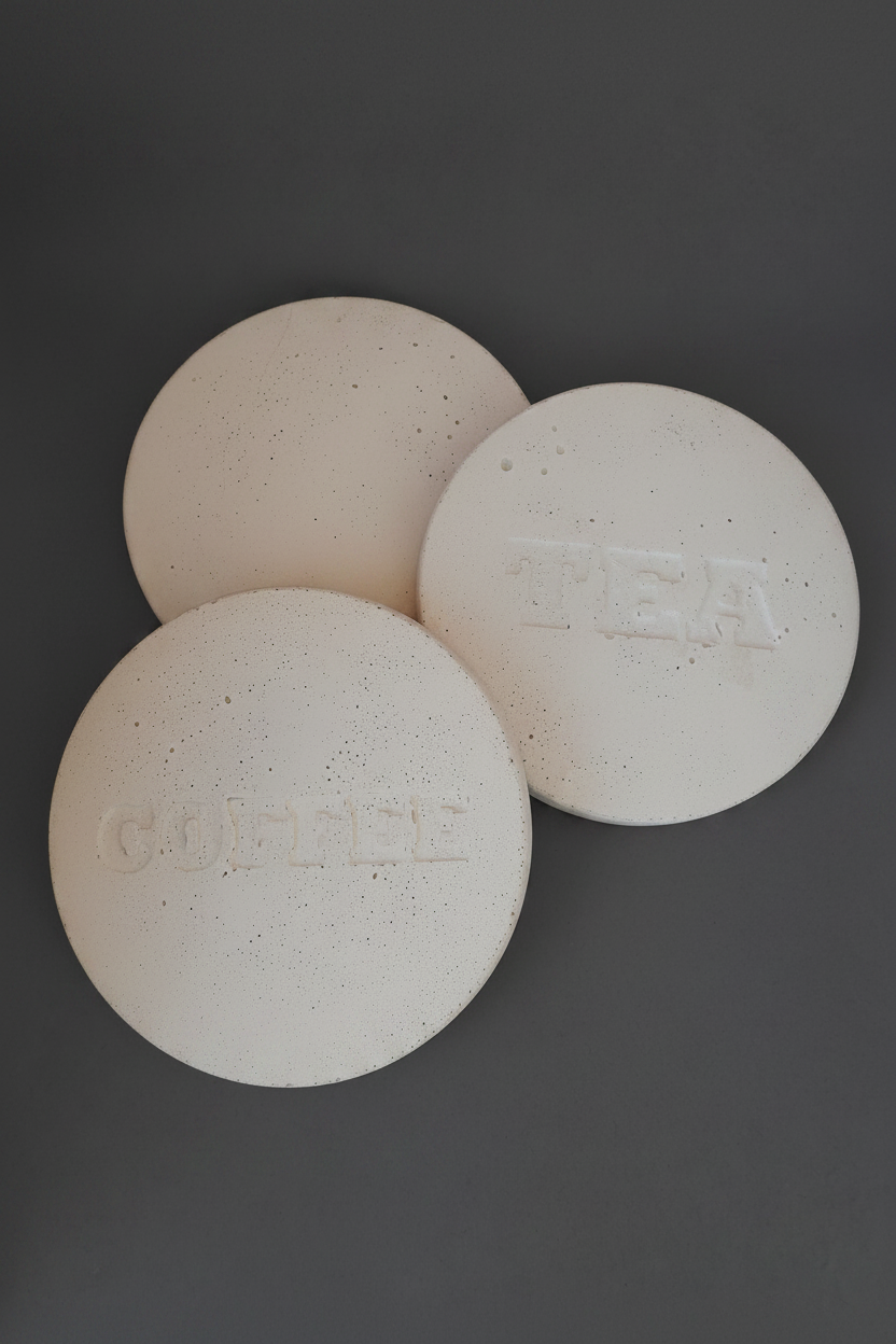 TEA Round Concrete Coaster Silicone Mould