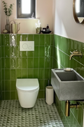 LARA Concrete Basin with Towel Rail - Alcove Collection (40x25cm)