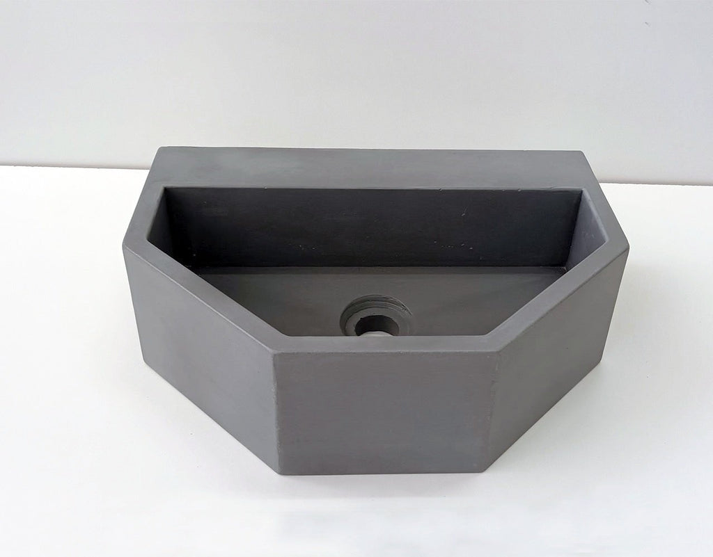 CAPRICE Geometric Concrete Basin - Atelier Collection (45x32cm)