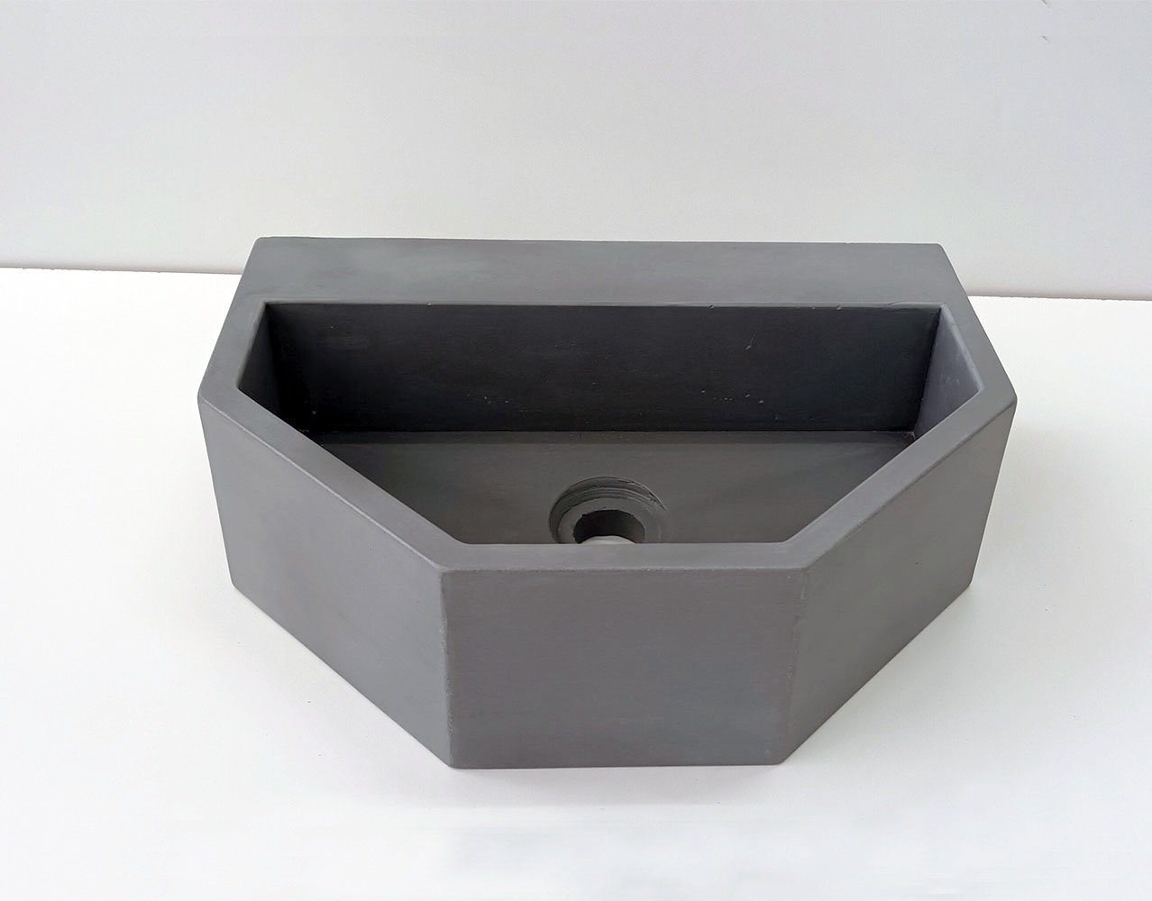 CAPRICE Geometric Concrete Basin - Atelier Collection (45x32cm)