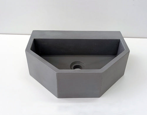CAPRICE Geometric Concrete Basin - Atelier Collection (45x32cm)