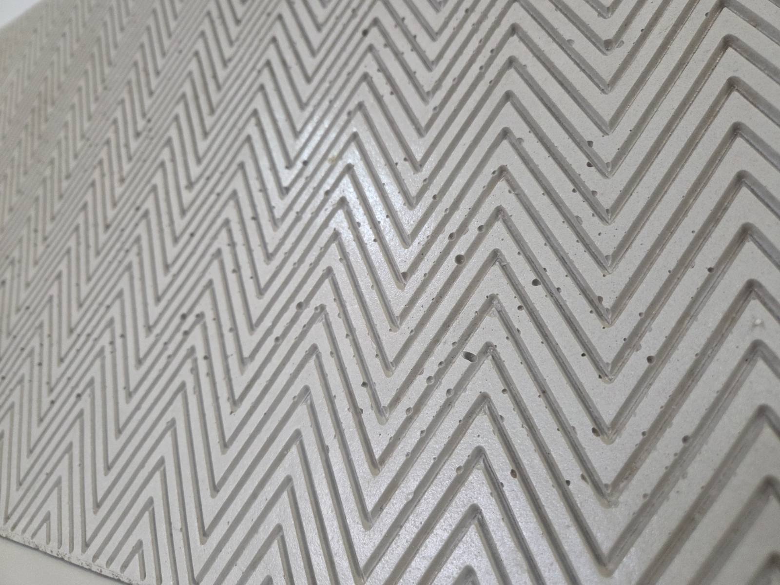 Chevron Concrete Wall Panel - Textured Architectural Cladding / Splashback