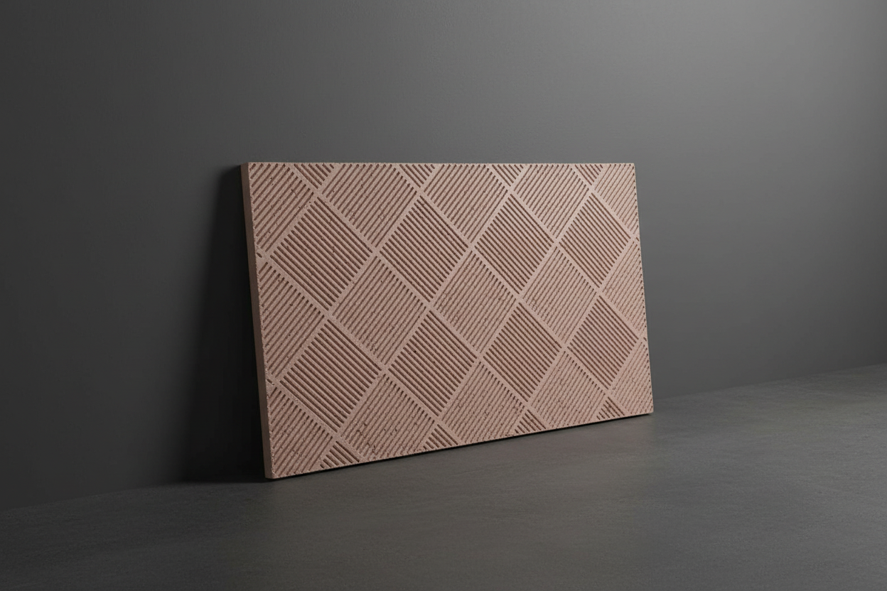 Textured Geometric Concrete Wall Panel - Diamond Pattern Cladding / Splashback