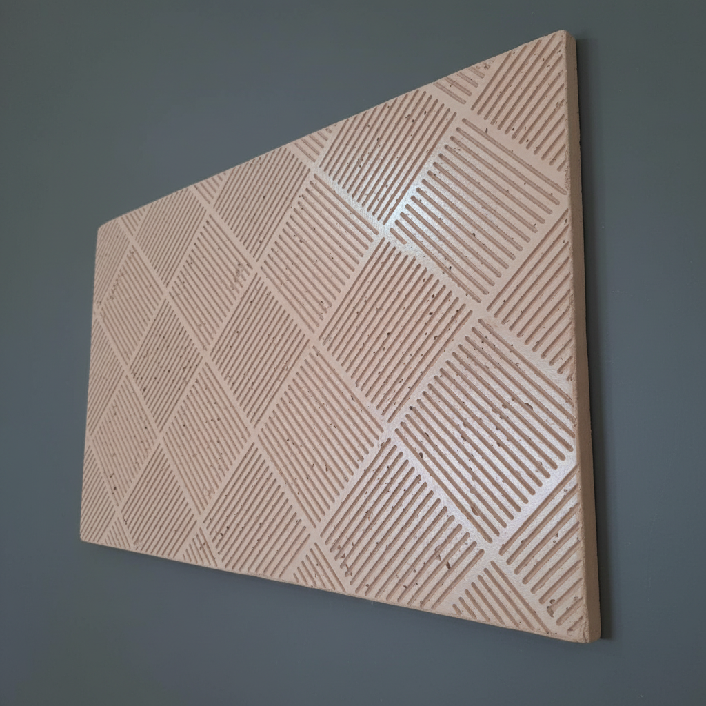 Textured Geometric Concrete Wall Panel - Diamond Pattern Cladding / Splashback