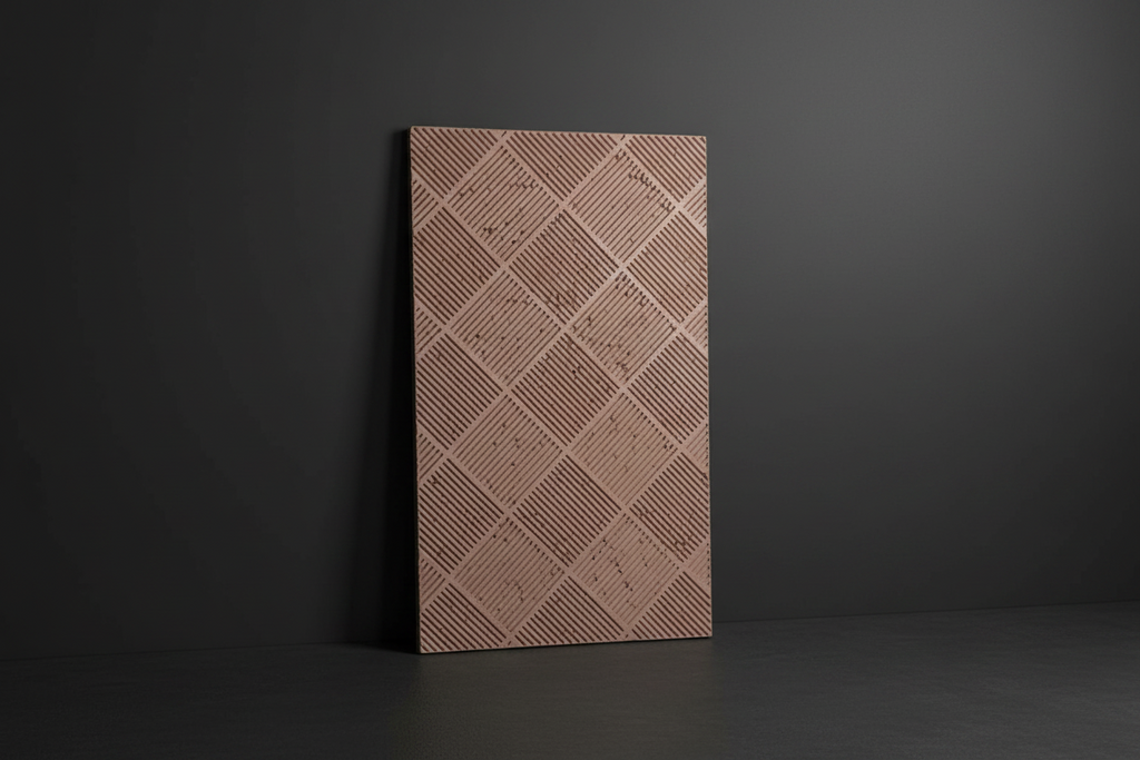 Textured Geometric Concrete Wall Panel - Diamond Pattern Cladding / Splashback