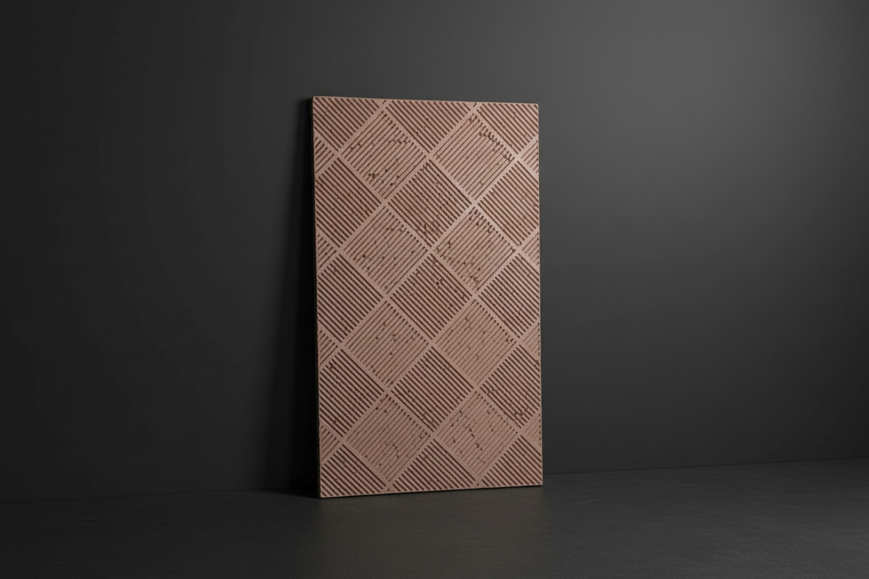 Textured Geometric Concrete Wall Panel - Diamond Pattern Cladding / Splashback