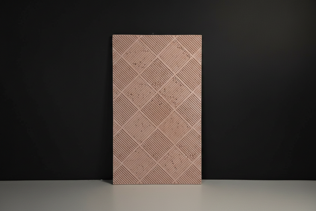 Textured Geometric Concrete Wall Panel - Diamond Pattern Cladding / Splashback