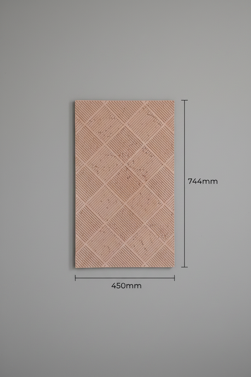 Textured Geometric Concrete Wall Panel - Diamond Pattern Cladding / Splashback