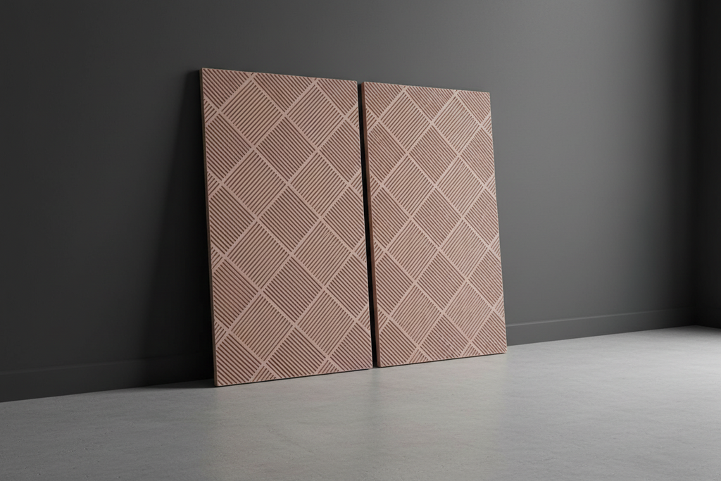 Textured Geometric Concrete Wall Panel - Diamond Pattern Cladding / Splashback