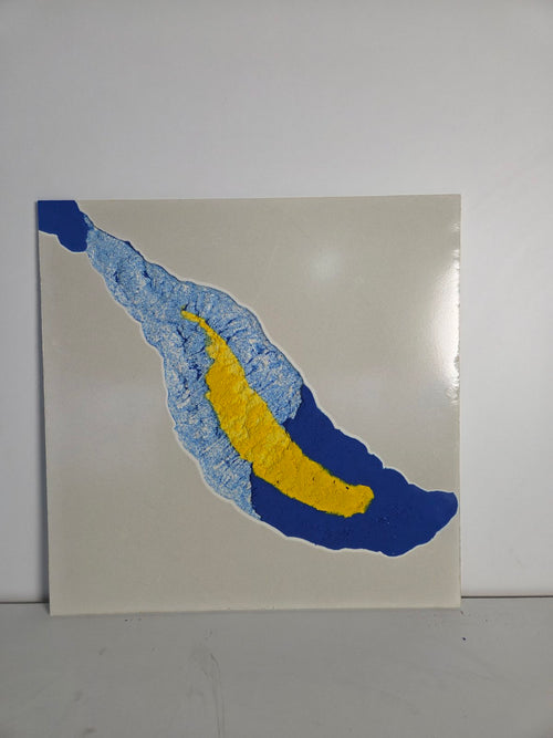 Banana Abstract Concrete Art - Pop-Art Inspired Sculptural Panel (400 × 400 mm)