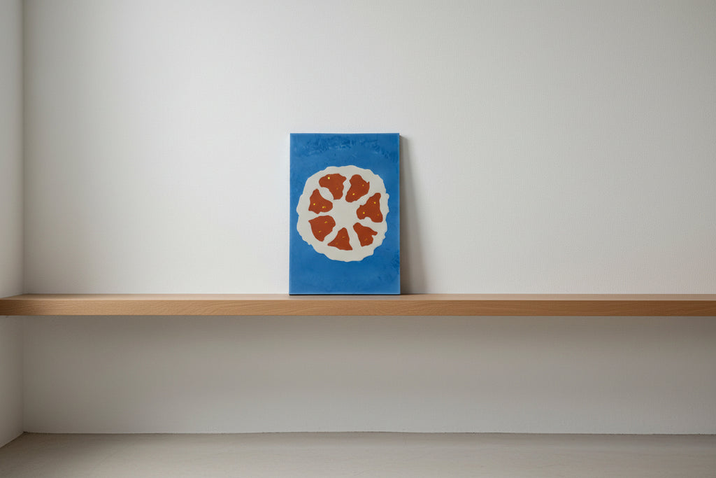 Orange Abstract Concrete Wall Art – Sculptural Statement Piece (575 × 400 mm)