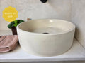 LAI Round Handmade Concrete Basin - Essential collection (37cm) | In Stock - Ivory