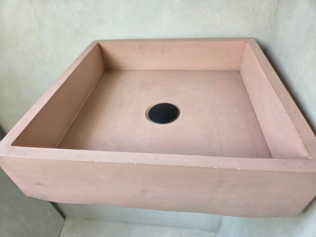 MAXI Rectangular Concrete Basin - Essential Collection (41cm) | In Stock - Flamingo