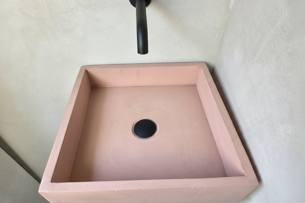 MAXI Rectangular Concrete Basin - Essential Collection (41cm) | In Stock - Flamingo