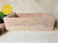MINI Bathroom Concrete Basin - Marbeli Collection (35x25cm) | In Stock - Pink Marble Effect
