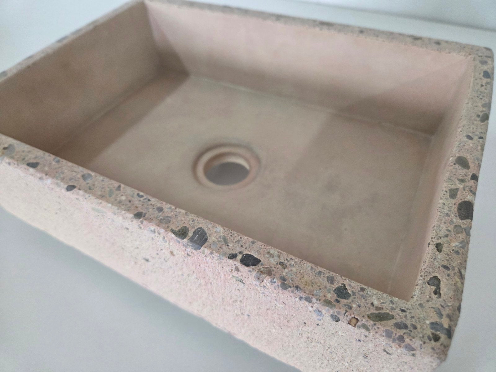 MINI Bathroom Concrete Basin - Essential Collection (35x25cm) | In Stock - Polished Edge
