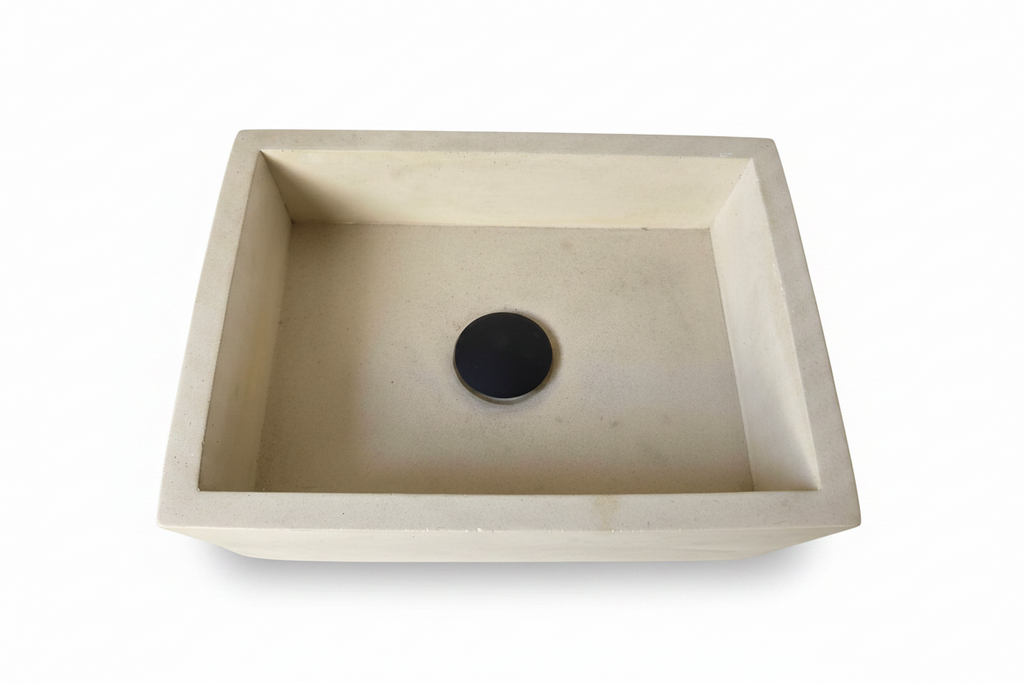 MINI Bathroom Concrete Basin - Essential Collection (35x25cm) | In Stock - Ivory
