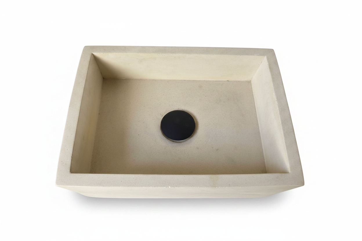 MINI Bathroom Concrete Basin - Essential Collection (35x25cm) | In Stock - Ivory