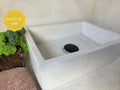 MINI Bathroom Concrete Basin - Essential Collection (35x25cm) | In Stock - Snow
