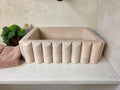 RIVA Concrete Basin with Scalloped Edge - Marbeli Collection (39x27.5cm) | In Stock