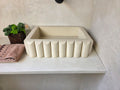 RIVA Concrete Basin with Scalloped Edge - Atelier Collection (39x27.5cm) | In Stock - Ivory