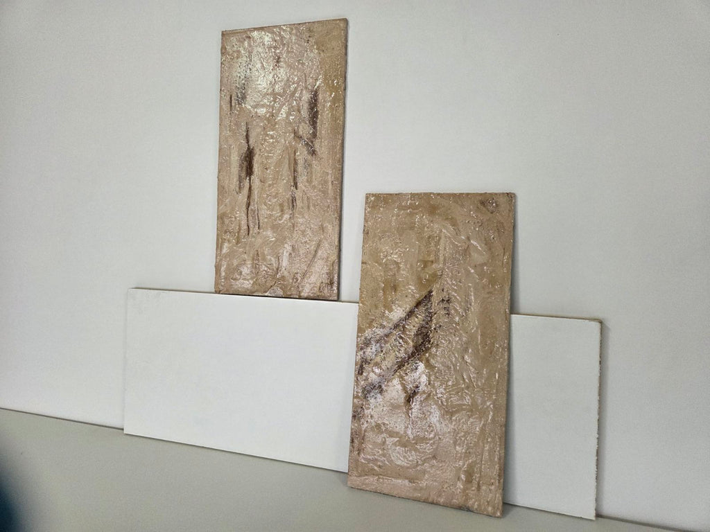 Strata Concrete & Resin Wall Art Set - Abstract Textured Panels (50 × 25 cm)