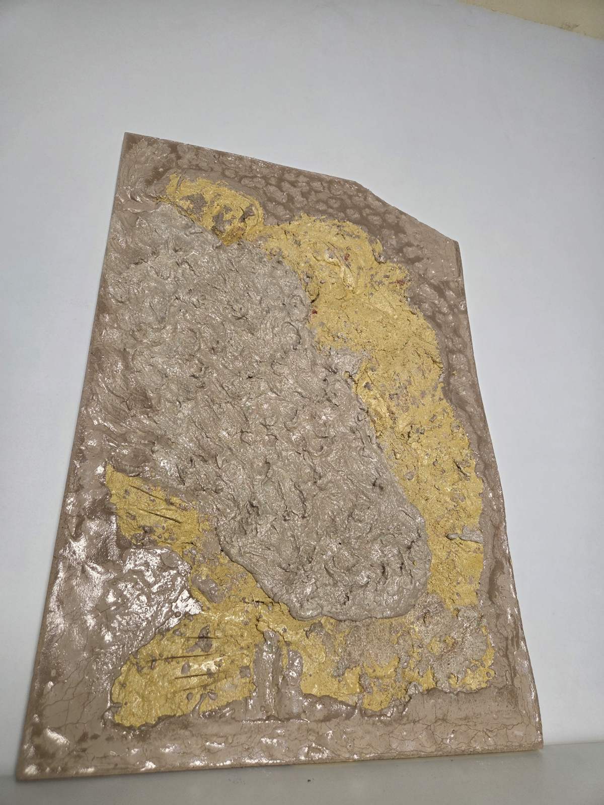Strata Concrete & Resin Wall Art - Textured Sculptural Panel (60 × 40 cm)