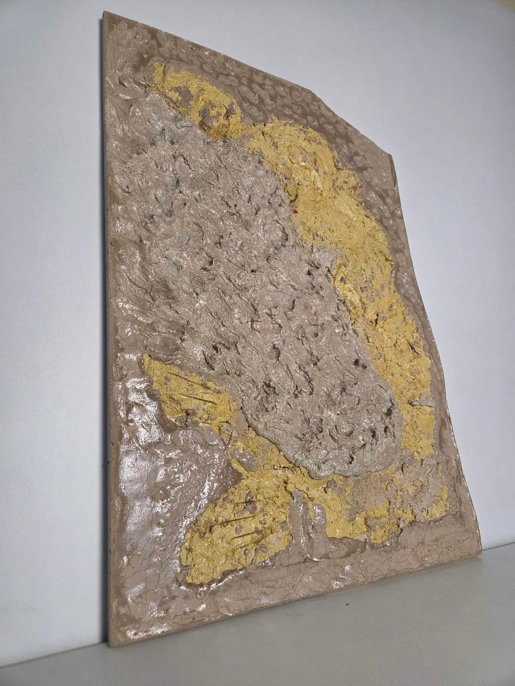 Strata Concrete & Resin Wall Art - Textured Sculptural Panel (60 × 40 cm)