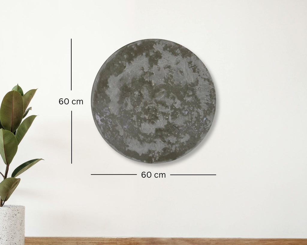 Strata Concrete & Resin Wall Art - Grey Textured Panel (60 cm)