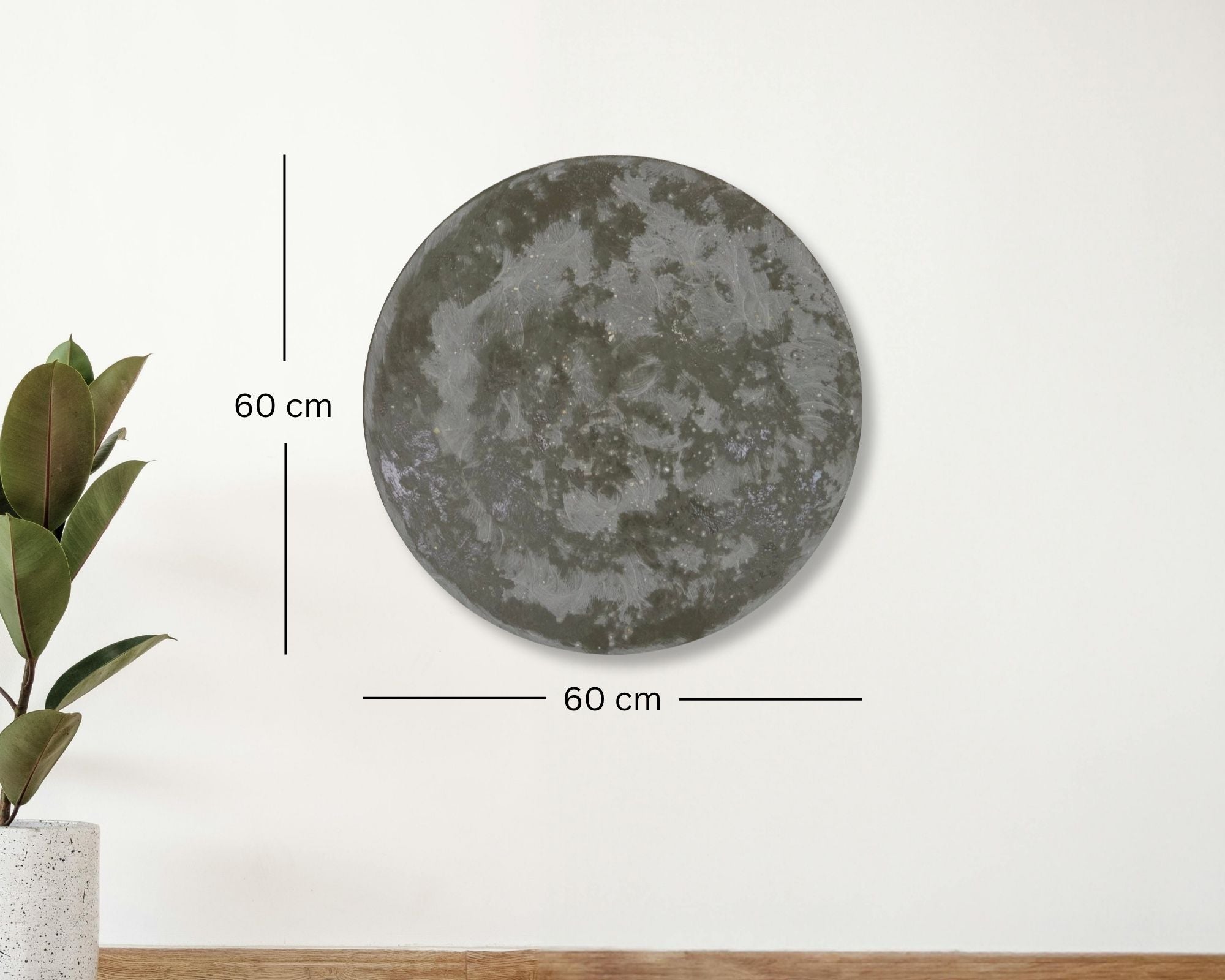 Strata Concrete & Resin Wall Art - Grey Textured Panel (60 cm)