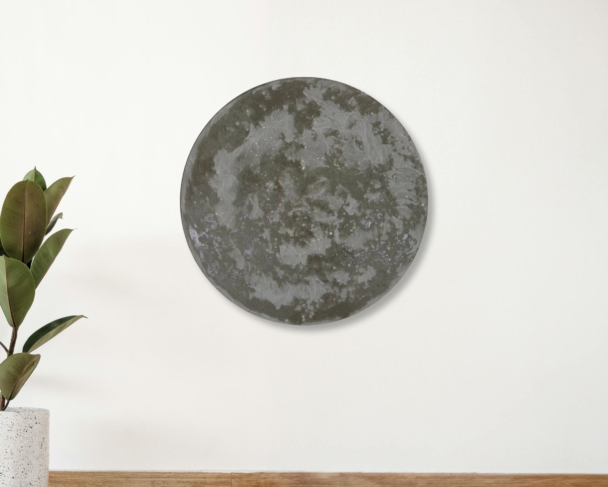Strata Concrete & Resin Wall Art - Grey Textured Panel (60 cm)