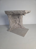 Thea Parallel Side Table - Handcrafted Concrete Sculptural Table
