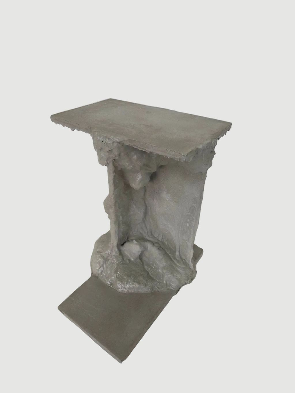 Thea Perpendicular Side Table - Hand-Shaped Concrete Artful Furniture