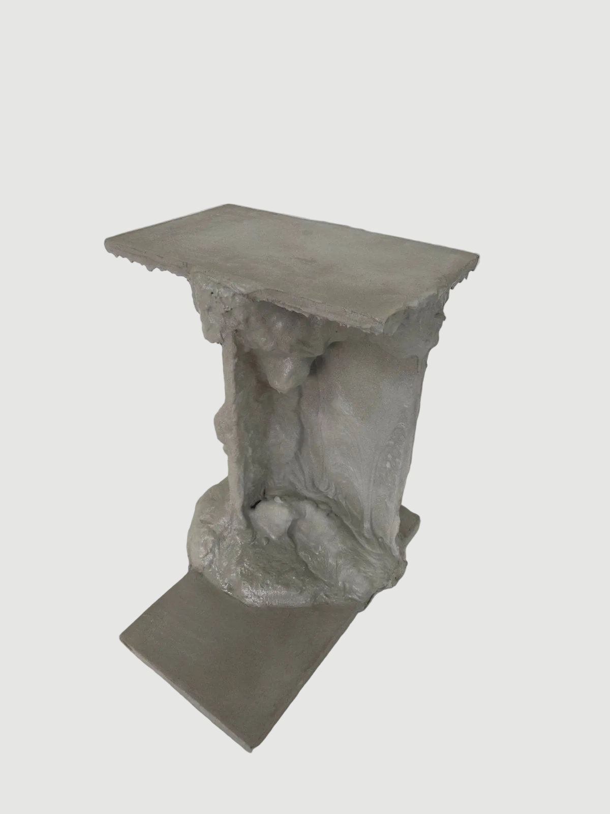 Thea Perpendicular Side Table - Hand-Shaped Concrete Artful Furniture