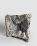 Thea Corner Side Table - Handcrafted Concrete with Sculptural, Cave-Inspired Design