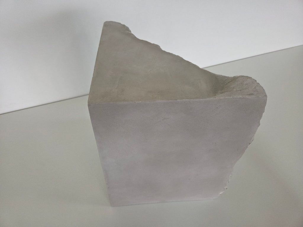 Thea Corner Side Table - Handcrafted Concrete with Sculptural, Cave-Inspired Design