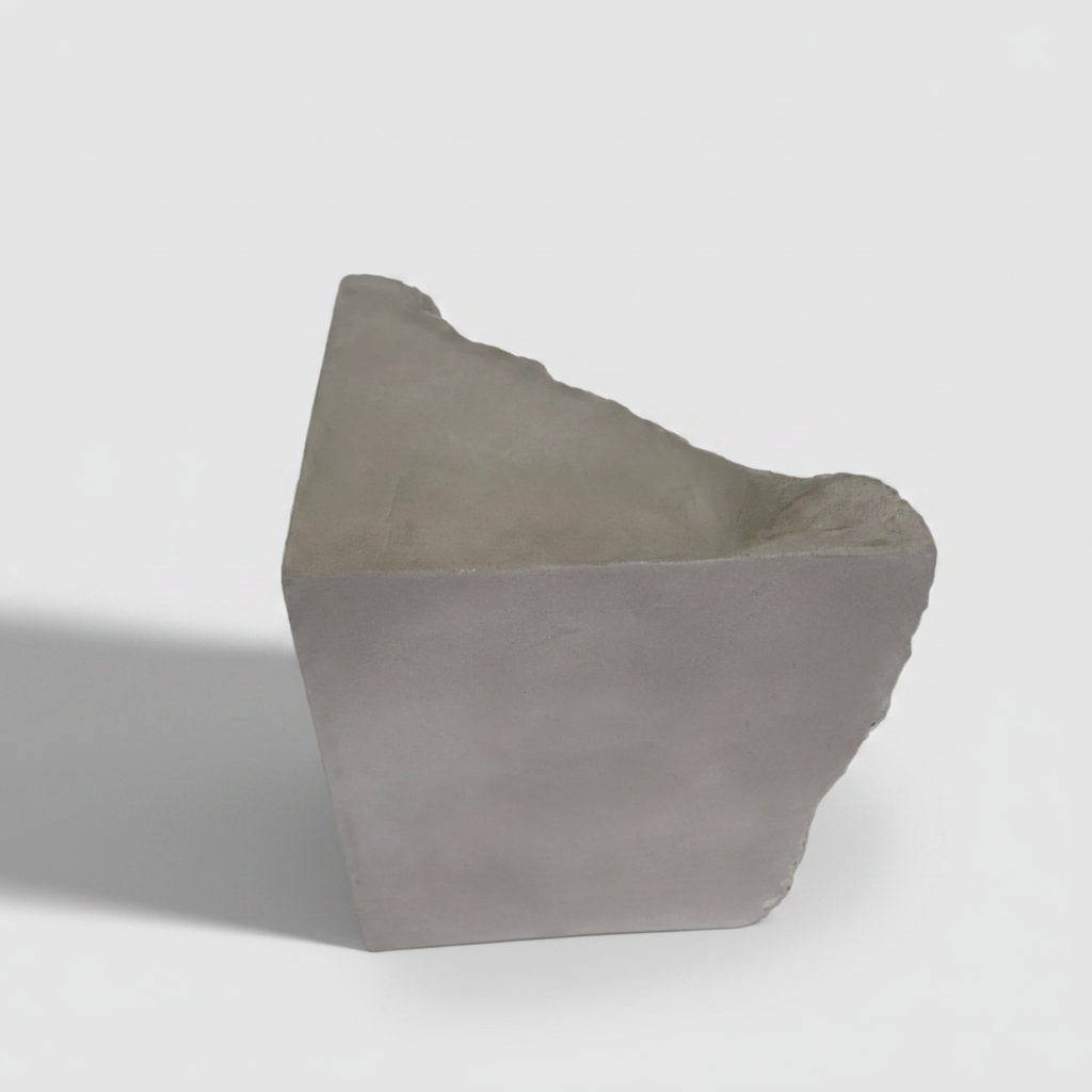 Thea Corner Side Table - Handcrafted Concrete with Sculptural, Cave-Inspired Design