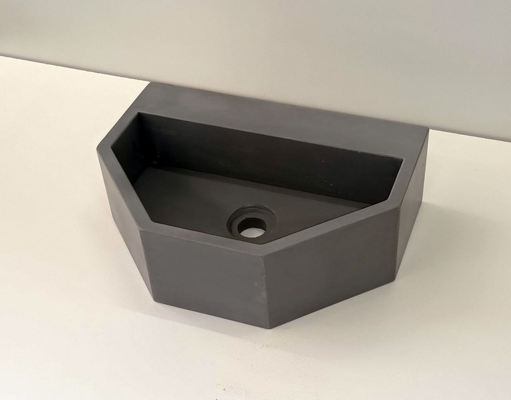 CAPRICE Geometric Concrete Basin - Atelier Collection (45x32cm)
