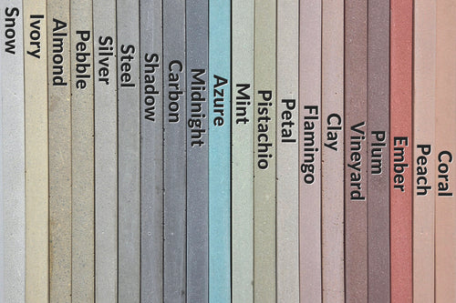 NEDEVDESIGN concrete colour swatches - 20 colour options